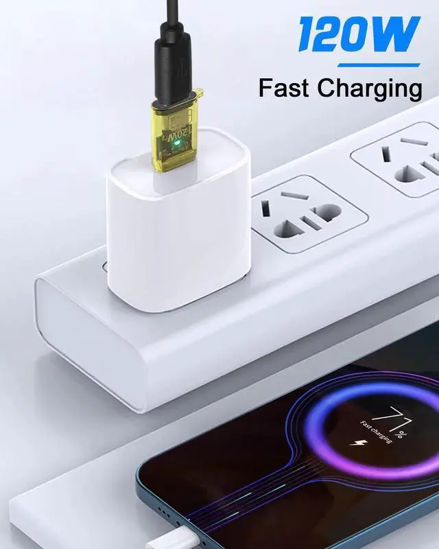 Alt view image 3 of 7 - Vszerda 4Pack 10Gbps USB C Female to USB Male Adapter 120W USB 3.2 Type C to Type A Charger Connector with Double-Side LED Comaptible for iPhone 15 16 Plus Pro Max, Laptop, Charger, Earphone, Yellow