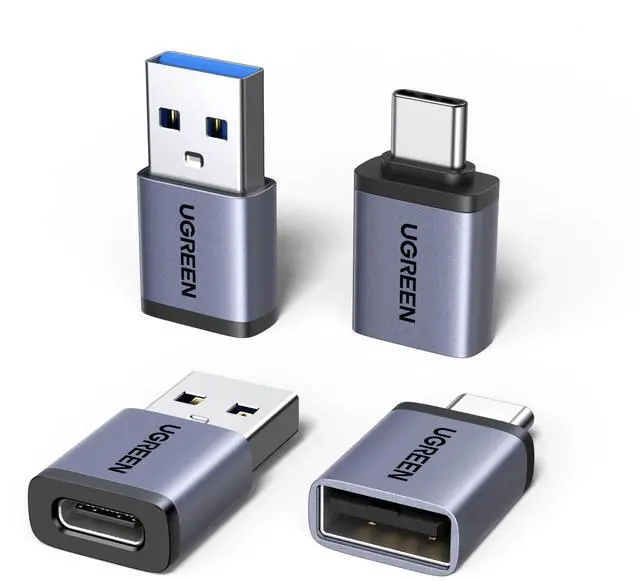 Main image of UGREEN USB to USB C Adapter & USB C to USB Adapter Combo 4-Pack, 10Gbps Type C USBC Adapter Compatible with MacBook, iPhone 17/16/15, iPad, Samsung Galaxy, Apple Watch