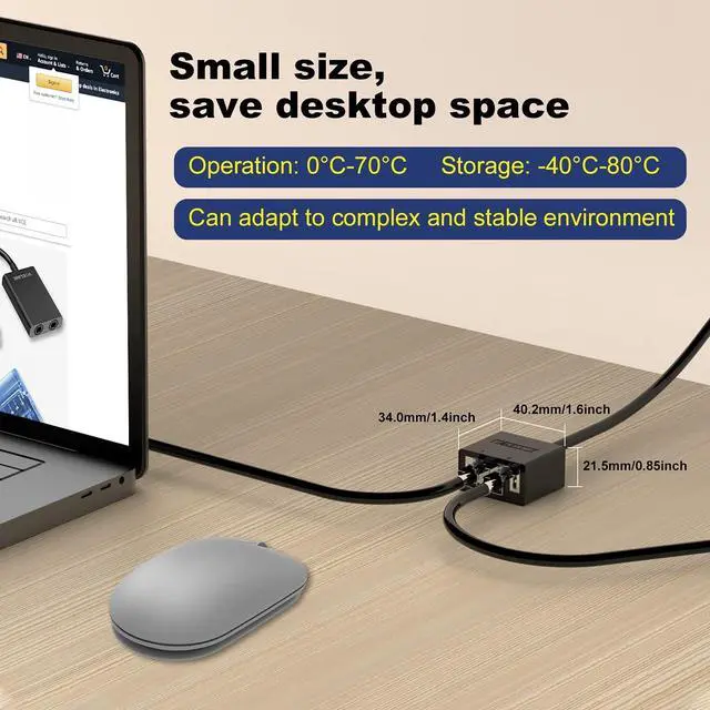 Alt view image 7 of 7 - VCELINK Ethernet Splitter 1 to 2, 2-Pack RJ45 Splitter for Cat5/ Cat5e/ Cat6 LAN Cable, Internet Splitter Female to Female in Black (Please USE Them in Pairs)