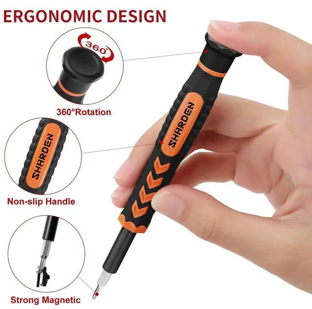 Alt view image 3 of 7 - SHARDEN 58 in 1 Small Precision Screwdriver Set Magnetic Mini Screwdriver Set with Case Professional Electronic Tools Kit for iPhone, MacBook, Computer, Laptop, PC, RC, PS4, Xbox, Eyeglasses, Watch