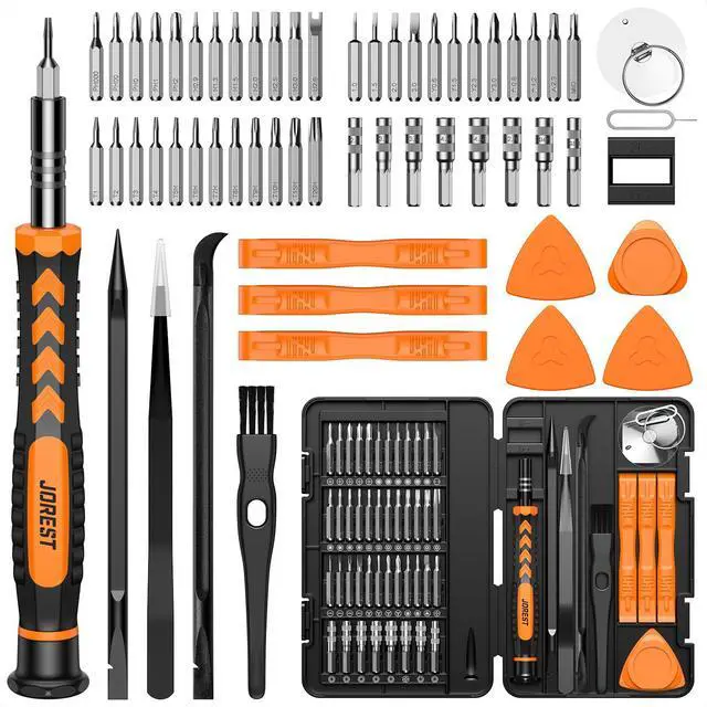 Main image of JOREST 59Pcs Small Precision Screwdriver Set with Torx T5, T6, T8, Mini Repair Tool Kit for Macbook, Computer, Laptop, iPhone, PS4 PS5, Xbox, Switch, Eyeglasses, Watch, PC, Ring Doorbell, Electronic