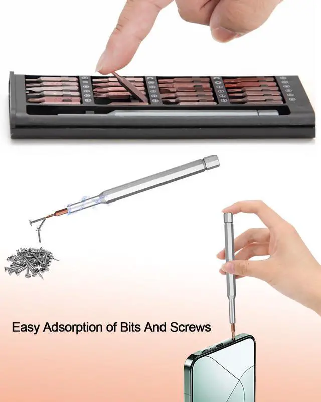 Alt view image 5 of 7 - Dndo Small Precision Screwdriver Set 25-in-1 Professional Magnetic Mini Repair Tool Kit for Laptop, Phone, PC, MacBook, Tablet, Computer, PS5, PS4, Xbox, Electronic, Glasses, Watch