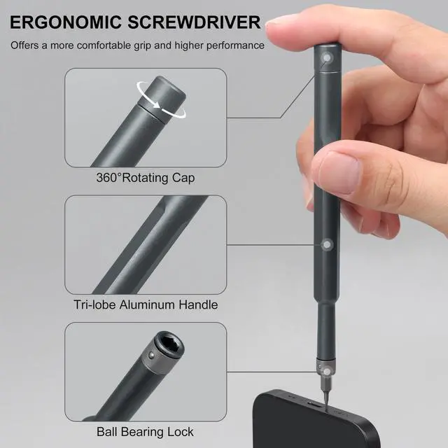 Alt view image 3 of 7 - Precision Screwdriver Set 49 in 1 SHARDEN Small Screwdriver Set Magnetic Repair Tool Kit for Laptop, iPhone, Cell Phone, PC, MacBook, Tablet, Computer, PS5, PS4, Electronic, Glasses, Watch