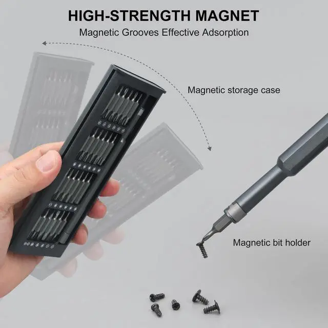Alt view image 4 of 7 - Precision Screwdriver Set 49 in 1 SHARDEN Small Screwdriver Set Magnetic Repair Tool Kit for Laptop, iPhone, Cell Phone, PC, MacBook, Tablet, Computer, PS5, PS4, Electronic, Glasses, Watch