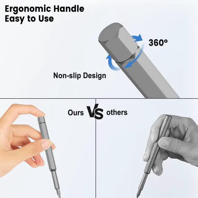 Alt view image 4 of 7 - LOPLANE 49-in-1 Precision Screwdriver Set, Tiny Torx Screwdriver Fits Glasses, Magnetic Repair Tool Kit For Laptop, Iphone, Macbook, Tablet, Computer, Ps5, Electronics, Watch, Xbox, Camera