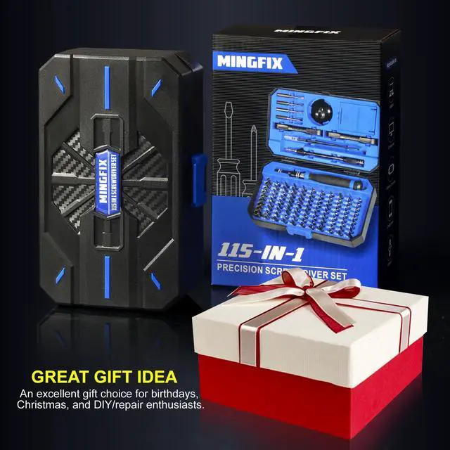 Alt view image 7 of 7 - Small Precision Screwdriver Set with 103 Multi Bits, MINGFIX 115 in 1 Magnetic Repair Tool Kit for MacBook,Laptop,PC,Computers, iPhone, Electronics,PS5,PS4,Nintendo Switch, Xbox,Watches & Eye Glasses