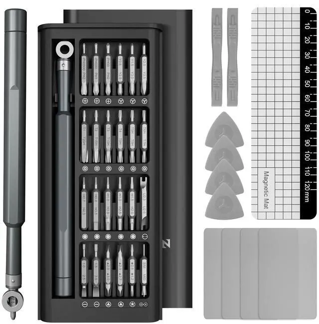 Main image of SHARDEN Precision Screwdriver Set, 60 in 1 Screw Driver Set Kit with Torx, Phillips, Flathead, Mini Repair Tools Kit for Laptop, Phone, MacBook, Computer, Electronics, Glasses, Watch