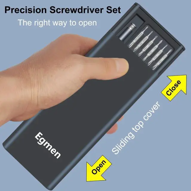 Alt view image 2 of 7 - 49 in 1 Precision Screwdriver Set, Egmen Small Screwdriver Set, Mini Magnetic Screw Driver Set with Case Repair Tool Kit for Doorbell, Glasses, Watch, Computer, PC, Jewelers, Laptop, PS5, Macbook, PS4
