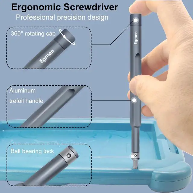 Alt view image 5 of 7 - 49 in 1 Precision Screwdriver Set, Egmen Small Screwdriver Set, Mini Magnetic Screw Driver Set with Case Repair Tool Kit for Doorbell, Glasses, Watch, Computer, PC, Jewelers, Laptop, PS5, Macbook, PS4
