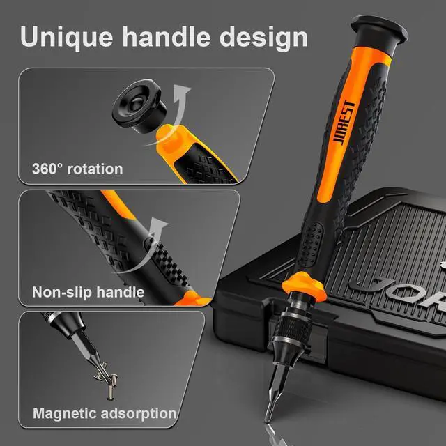 Alt view image 2 of 7 - JOREST 38Pcs Small Precision Screwdriver Set (S2 Steel), Magnetic Screwdriver Set with Torx T5 T6 T8, Mini Repair Tool Kit for Macbook, Computer, Laptop, iPhone, PS4 PS5, Xbox, Switch, Glasses, Watch