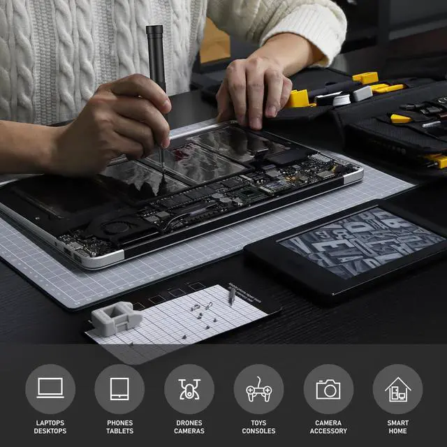 Alt view image 3 of 7 - Precision Screwdriver Sets, PHYONEER 146 in 1 Tool Kit with Alloy Mini Screwdriver, 120 Magnetic Bits, 24 Types of Accessories, Repair Tool Kit for Electronics,PC,Computer,Cell Phone,Laptop,Xbox,PS5