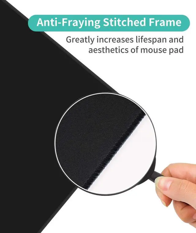 Alt view image 4 of 5 - Dynippy Thin Extended Gaming Mouse Pad with Stitched Edges Large Mousepad Long XXL Keyboard and Mouse pad Desk Mat for Gaming Office & Home - Galaxy Space (Beach)