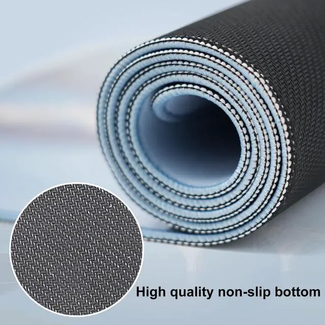 Alt view image 5 of 6 - Rectangle XL Blue Gaming Mouse pad/Desk matStitched EdgesWaterproof Comfortable Mouse pad with Non-Slip Rubber Base for Computer | Laptop | Office & Home | 31.5x11.8in