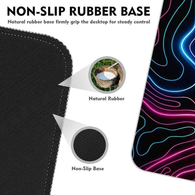 Alt view image 3 of 7 - eulps Gaming Mouse Pad, Large Mouse Pad, Desk Mat Extended Mousepad, with Non-Slip Rubber Base Desk Pad for Home Office, 31.5 X 11.8 (07)