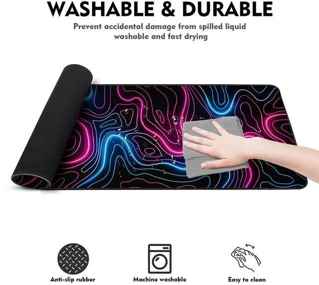 Alt view image 7 of 7 - eulps Gaming Mouse Pad, Large Mouse Pad, Desk Mat Extended Mousepad, with Non-Slip Rubber Base Desk Pad for Home Office, 31.5 X 11.8 (07)