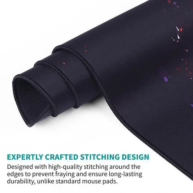 Alt view image 2 of 7 - TIDALSOIL Large Gaming Mouse Pad 35.4 x 15.7 Inch  Oversized Extended Desk Pad with Non-Slip Base, Stitched Edges Mousepad, Smooth Surface for Keyboard, Mouse, Office, Gaming and Work