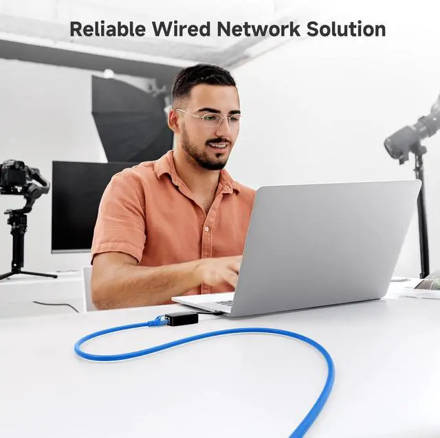 Alt view image 5 of 7 - Cable Matters 10Gbps Snagless Cat 6 Ethernet Cable 20 ft (Cat 6 Cable  Cat6 Cable  Internet Cable  Network Cable) in Blue