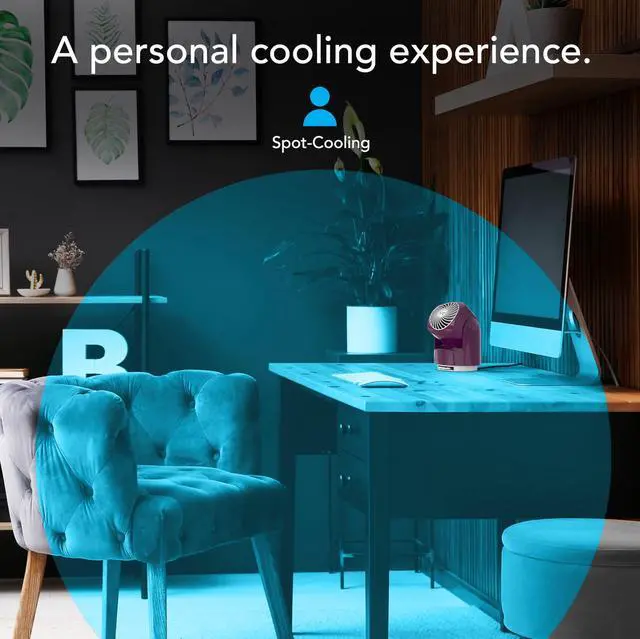 Alt view image 4 of 6 - Vornado Flippi V6 Personal Air Circulator Fan, Plum