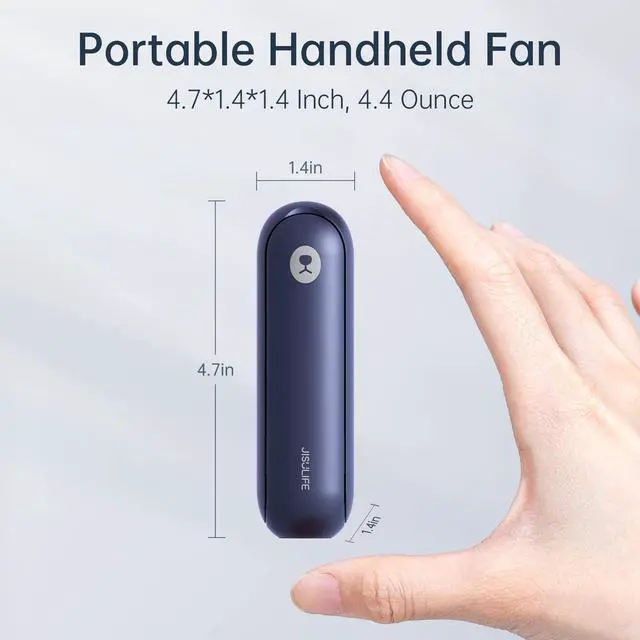 Alt view image 6 of 7 - JISULIFE Portable Handheld Fan, Mini 3 In 1 with Rechargeable Battery, Personal Pocket Fan for Travel, Outdoor, USB Power Bank, Flashlight, Essential Ideal Gifts for Men/Women/Family/Friends - Blue