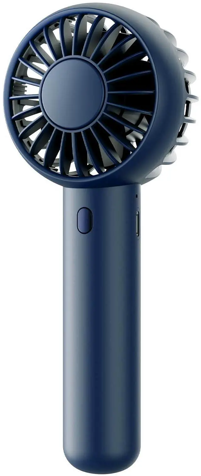 Main image of Gaiatop Mini Portable Fan, Navy Blue, Cute Design, Powerful Wind, Handheld and Desktop, Rechargeable Battery