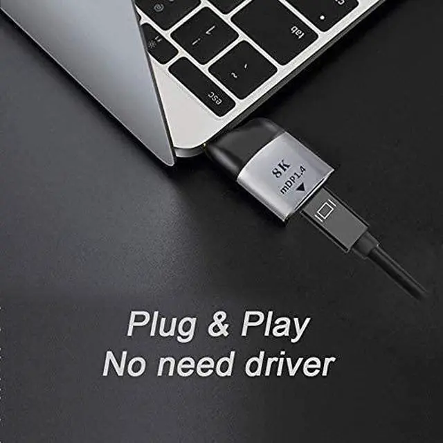 Alt view image 5 of 5 - Vszerda USB C to Mini DisplayPort Adapter 4K 60hz for Tablet Phone Laptop Mini DP Display Port to USB Type C Cable