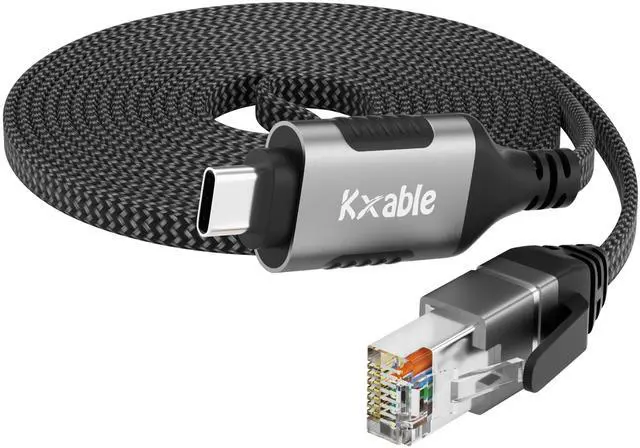 Main image of Flat USB C to Ethernet Cable 6 FT, Snagless RJ45 to USB Type-C Cord, Directly Connected, Gigabit LAN Network, OFC, for MacBook Pro, iPad Pro, iPhone 15, Galaxy, Laptop, Super Thin, OD: 0.8in x 0.25in