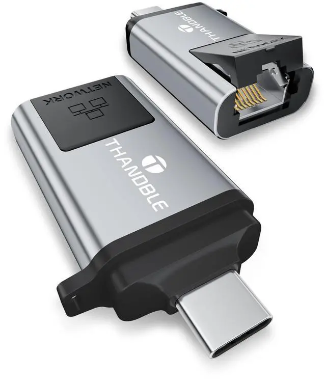 Main image of USB C to Ethernet Adapter, Driver Free RJ45 to USB C [Thunderbolt 3/4 Compatible], 1Gbps Type-C Gigabit Ethernet LAN Network Adapter for MacBook Pro/Air, iPhone 15 Pro/Max, Dell XPS, Galaxy S8-S24