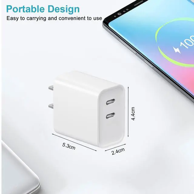 Alt view image 5 of 7 - iPhone 16 15 Charger: Fast Charging - USB C Charger - i Phone 16 Charging with 2 Pack Cable for iPhone 16/16 Plus/16 Pro/16 Pro Max/iPhone 15/15 Pro Max/Samsung