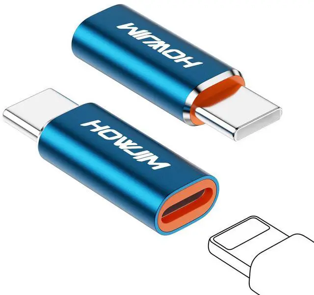 Main image of Light-ning to USB C Adapter 2 Pack,PD27W/66W/QC100W Fast Charging Data Transfer,Light ning Female to Type-C Male for i-Phone15 16 Series/i-Pad Pro/G-alaxy/X-peria,Not for Audio/Headphone/OTG Blue