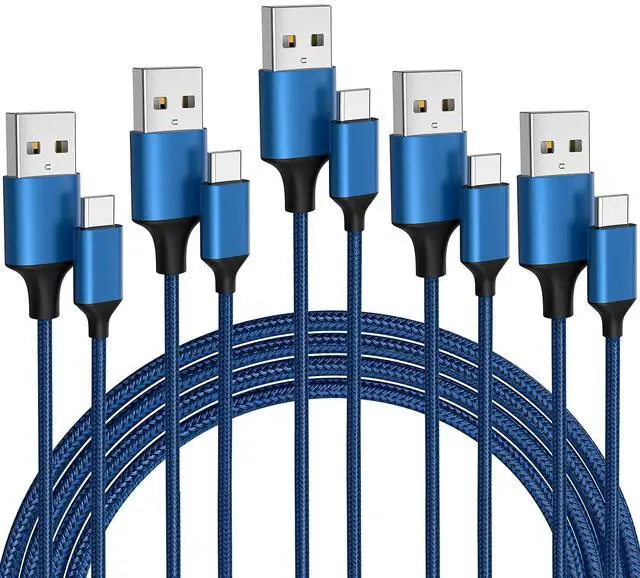 Main image of USB Type C Cable 5Pack (3/3/6/6/10FT) Nylon Braided USB C Cable Fast Charger Charging Cord Compatible Samsung Galaxy S9 S8 Note 9 Note 8 Plus,LG V30 G6 G5 V20,Google Pixel, Moto Z2, iPad 2021and More