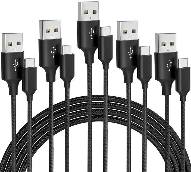 Main image of USB Type C Cable 5Pack (3/3/6/6/10FT) Nylon Braided USB C Cable Fast Charger Charging Cord Compatible Samsung Galaxy S9 S8 Note 9 Note 8 Plus,LG V30 G6 G5 V20,Google Pixel, Moto Z2, iPad 2021and More