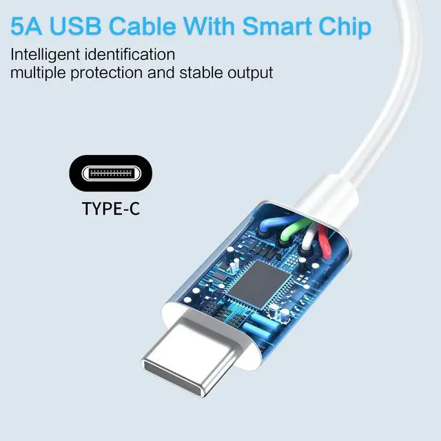 Alt view image 5 of 6 - Charger for MacBook Charger USB C Laptop 100W 96W Fast Charging for Mac Book Pro 16 15 14 13 MacBook Air M1 M3 M2 2024 2023 2022 2021 2020 & More Computer Type C Devices Flat Tip Power Cord 6.8ft