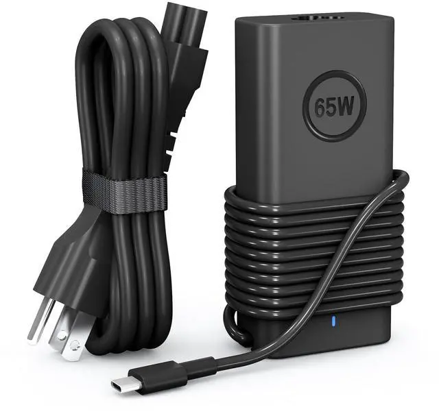 Main image of 65W USB-C Dell Laptop Charger for Dell XPS 13 and Dell Latitude Charger 3340 3440 3540 3550 5420 5430 5520 5320 5340 5440 5550 7440 7490 7640 7410 7310 2-in-1 9440 2in1 Laptop - Power Cord Included