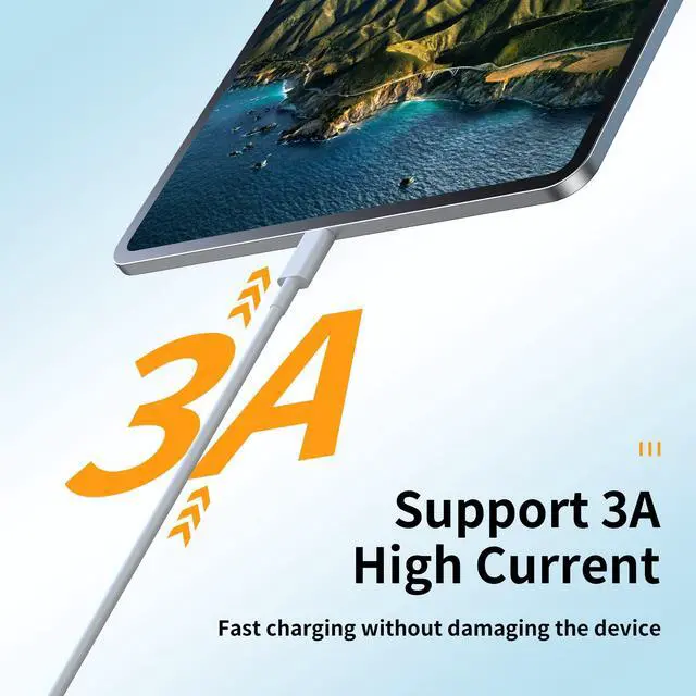 Alt view image 2 of 7 - Hrbzo USB C Cable (5-Pack 3.3+3.3+3.3+6+6ft), USB A to USB C Fast Charging Cord Compatible with Galaxy S10 S9 S8, Power Bank, and Other Type c Devices-White