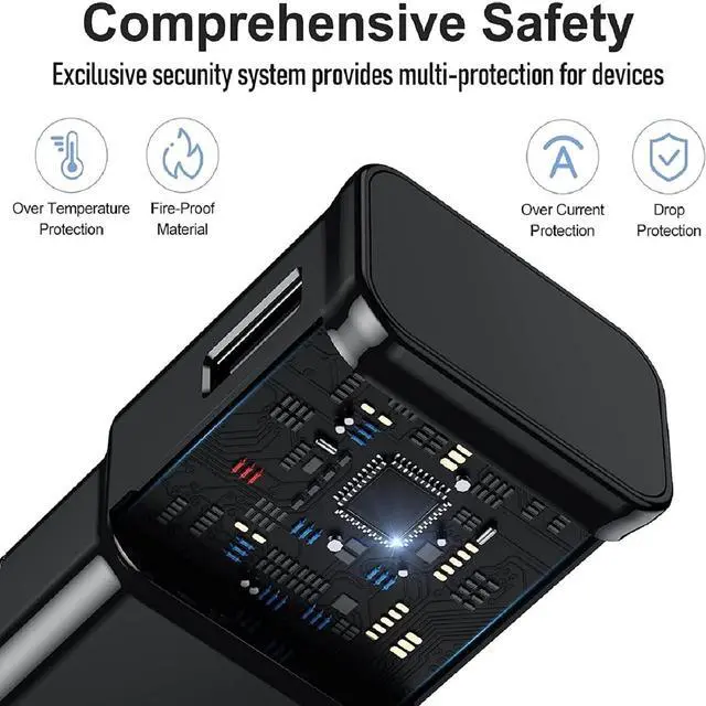 Alt view image 3 of 7 - A15 A16 A55 A25 A35 A05 C55 Type C Charger Fast Charging Type C Cable 6FT USB Wall Charger Block Android Phone Charger for Samsung Galaxy S10/S10+/S20/S20/S21/S22+/S23/S24/S25/Plus/Ultra/FE,Note 10/20