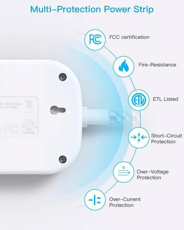 Alt view image 7 of 7 - Cruise Essentials 2025,One Beat Travel Power Strip with USB C,Flat Plug Extension Cord with 3 Outlets 4 USB Ports(2 USB C),5 ft Desk Wall Outlet Extender,Non Surge Protector for Cruise,Dorm Room,ETL
