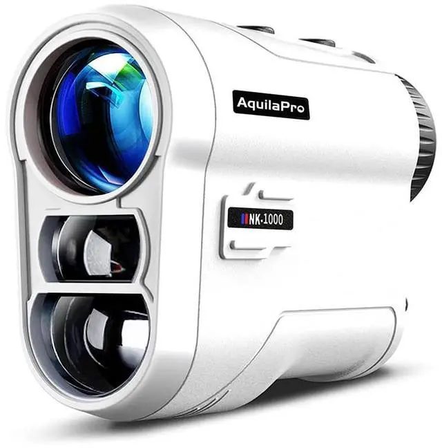 Main image of AquilaPro NKG Golf Rangefinder with Slope, 1000 Yards, Rangefinder Golf, 0.5 Yard Accuracy, 7X Magnification, Flag Lock Vibration, Rechargeable Golf Range Finder