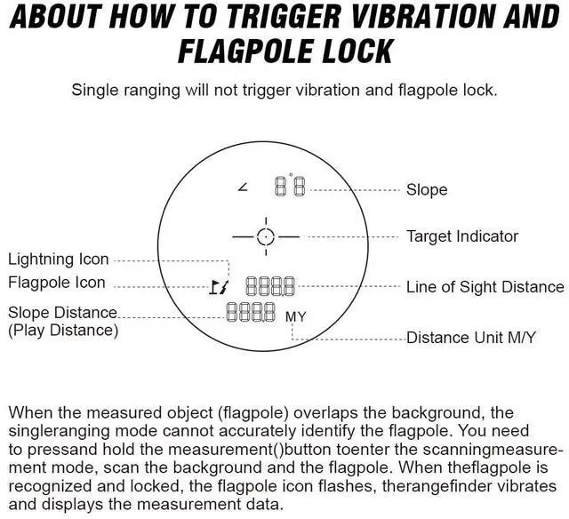 Alt view image 5 of 6 - AquilaPro NKG Golf Rangefinder with Slope, 1000 Yards, Rangefinder Golf, 0.5 Yard Accuracy, 7X Magnification, Flag Lock Vibration, Rechargeable Golf Range Finder