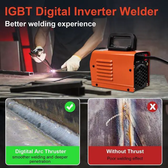 Alt view image 5 of 7 - Siasky Mini Welding Machine, Upgraded Welder Machine 110V, Portable Stick Welder MMA-250A, IGBT Inverter Welder with Hot Start, Arc Force, Anti-Stick