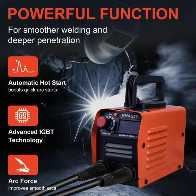 Alt view image 4 of 7 - Siasky Mini Welding Machine, Upgraded Welder Machine 110V, Portable Stick Welder MMA-250A, IGBT Inverter Welder with Hot Start, Arc Force, Anti-Stick