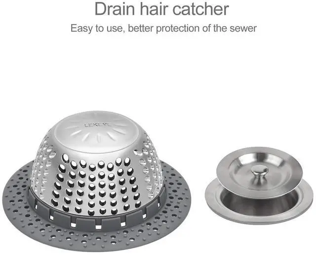 Alt view image 2 of 7 - Drain Hair Catcher/Bathtub Drain Cover/Drain Protector for Pop-Up & Regular Drains(Patented Product)
