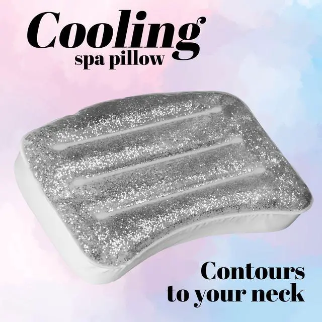 Alt view image 2 of 7 - Spa Pillow with Glitter Gel - 1pc Cooling Spa Pillow for Bathtub and Hot Tub Relaxation | Luxury Bath Products & Spa Accessories for Women