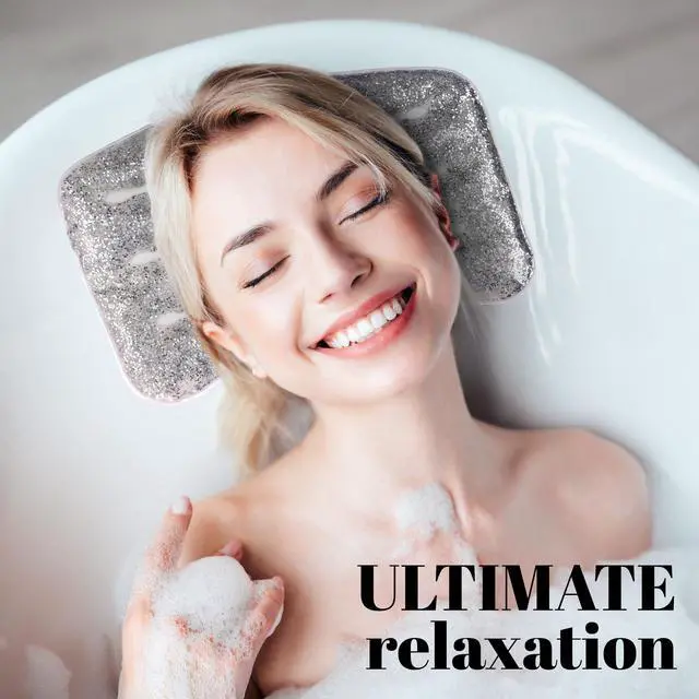 Alt view image 6 of 7 - Spa Pillow with Glitter Gel - 1pc Cooling Spa Pillow for Bathtub and Hot Tub Relaxation | Luxury Bath Products & Spa Accessories for Women