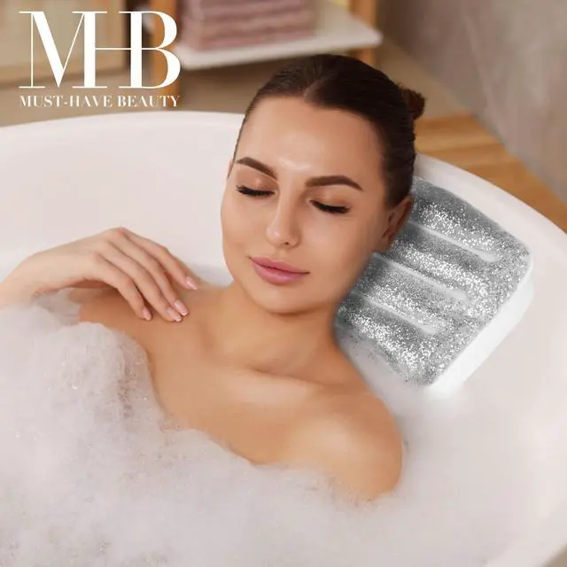 Alt view image 4 of 7 - Spa Pillow with Glitter Gel - 1pc Cooling Spa Pillow for Bathtub and Hot Tub Relaxation | Luxury Bath Products & Spa Accessories for Women