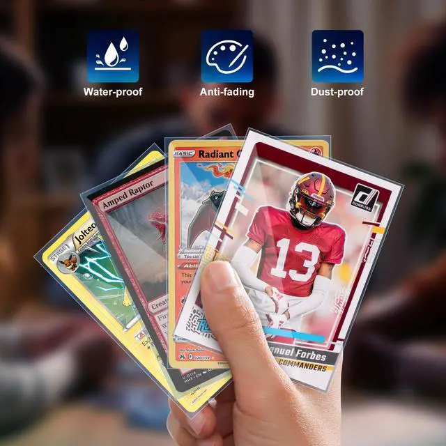 Alt view image 5 of 7 - 500ct Card Sleeves for Trading Cards, Clear Penny Sleeves, Baseball Card Sleeve, Soft Sports Card Sleeve, Plastic Card Protector Fit for MTG Game Card Standard Cards