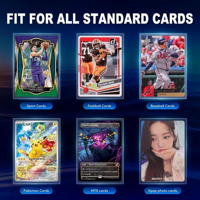 Alt view image 7 of 7 - 500ct Card Sleeves for Trading Cards, Clear Penny Sleeves, Baseball Card Sleeve, Soft Sports Card Sleeve, Plastic Card Protector Fit for MTG Game Card Standard Cards