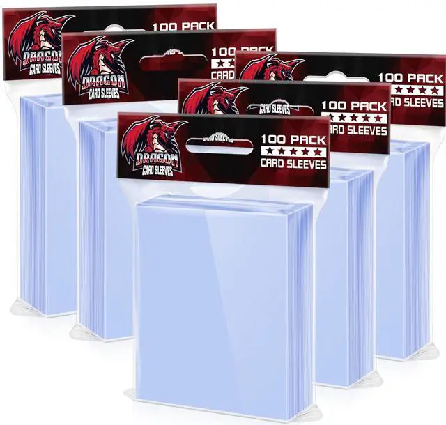 Main image of 500 Pcs Card Sleeves for Trading Card, Soft Clear Baseball Card Sleeves Penny Sleeves Fit for Standard, Sprots, MTG, Game, Football Cards