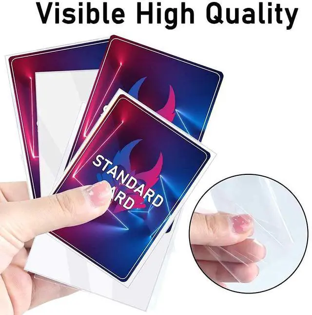 Alt view image 3 of 7 - 500 Pcs Card Sleeves for Trading Card, Soft Clear Baseball Card Sleeves Penny Sleeves Fit for Standard, Sprots, MTG, Game, Football Cards