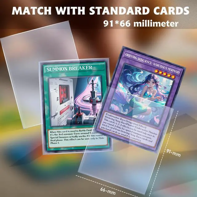 Alt view image 2 of 7 - 500 Pcs Card Sleeves for Trading Card, Soft Clear Baseball Card Sleeves Penny Sleeves Fit for Standard, Sprots, MTG, Game, Football Cards