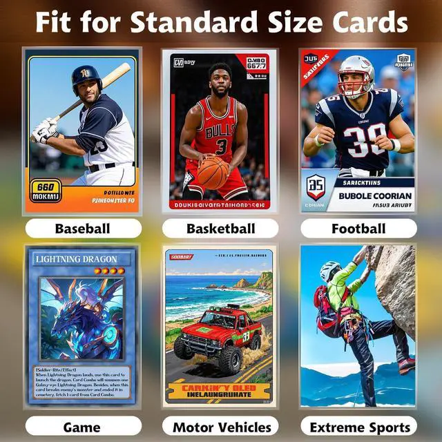 Alt view image 6 of 7 - 500 Pcs Card Sleeves for Trading Card, Soft Clear Baseball Card Sleeves Penny Sleeves Fit for Standard, Sprots, MTG, Game, Football Cards